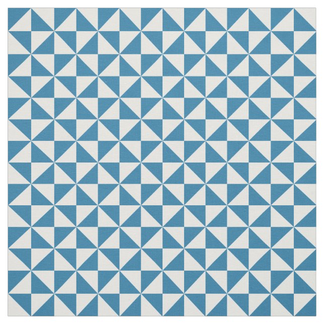Bleu Blanc moderne Triangles tissu Motif (Échantillon)