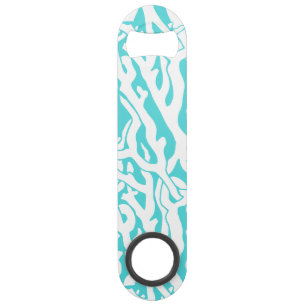 Bleu blanc nautique de motif de récif coralien de