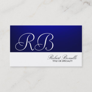 Bleu Blanc Plaine Moderne Consultant Carte de visi