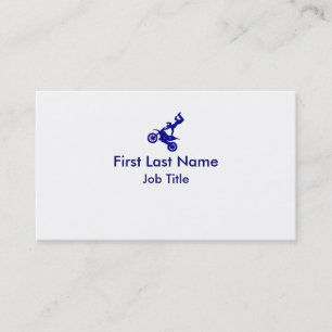 Bleu blanc simple motocross cartes de visite perso