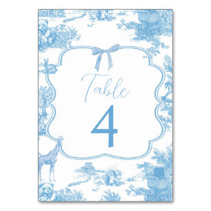 Bleu Blanc Toile de Jouy French Table Numéro