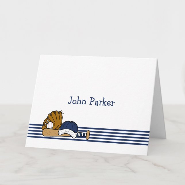 Bleu Bleu Baseball Personnalisé Merci Note 2 (Créateur téléchargé)