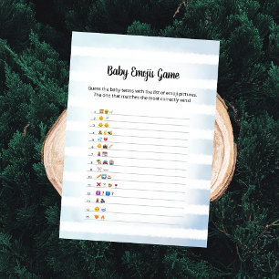 Bleu Bleu Bébé Blanc Emoji Carte de jeu photo