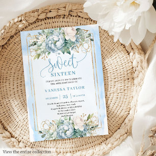 Bleu Bleu Bleu Bleu Bleu Doux 16 Invitation