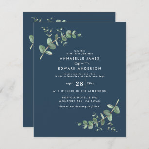 Bleu bleu marine Mariage Eucalyptus botanique