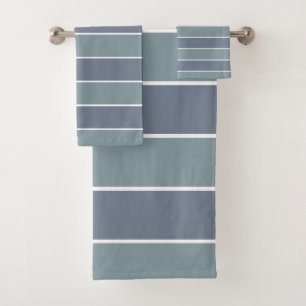 Bleu bleu moderne rayures vertes