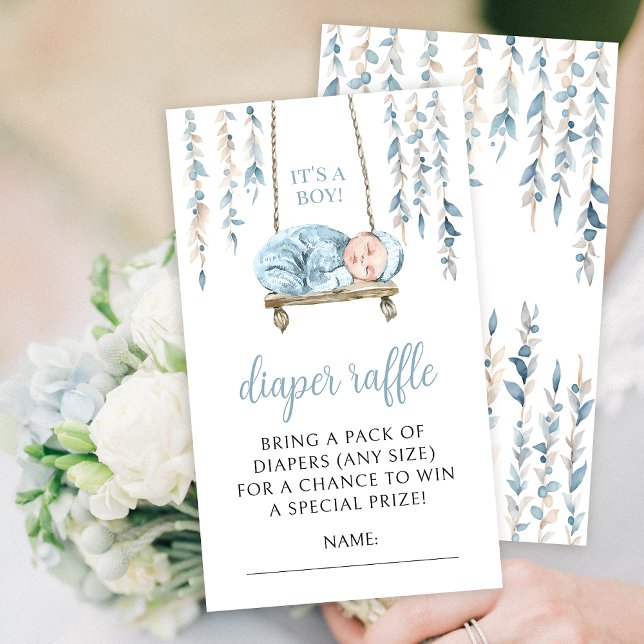 Bleu boho bébé garçon douche couche cartes de tomb (Créateur téléchargé)