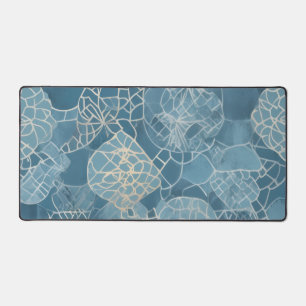 Bleu Botanique Géométrique Batik