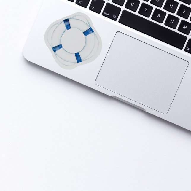 Bleu Bouée Monogramme Vinyl Sticker (Créateur téléchargé)