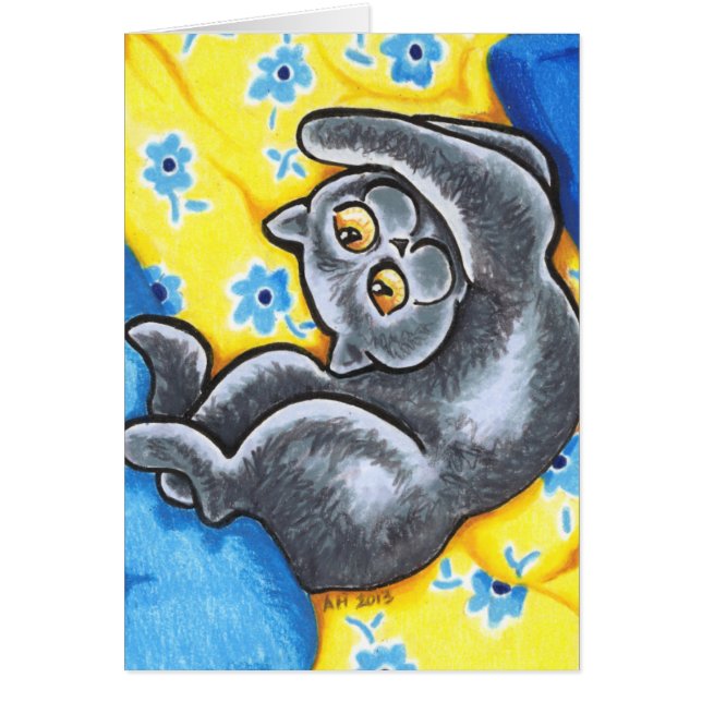 Bleu Britannique Shorthair Lit Fleur Chat (Devant)