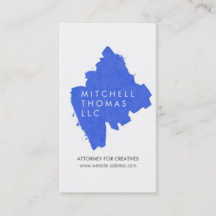 Bleu Brush Strokes Professional Carte de visite
