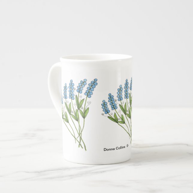 Bleu Bufs Bone china Mug (Devant gauche)