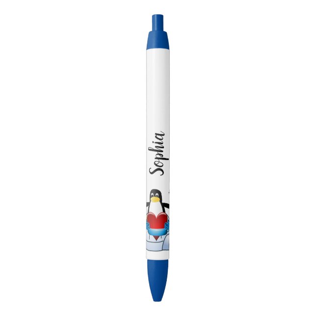 Bleu Bureau de stylo et école Stylo Penguin Saint-Valen (devant Vertical)