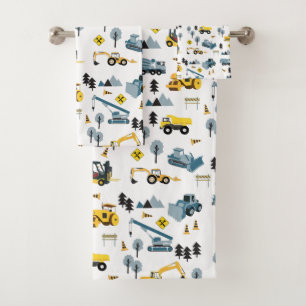 Bleu Camions de construction et Motif à thème du s