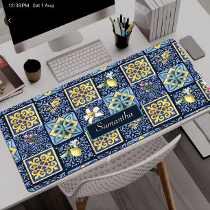 Bleu chic sarcelle sicilien méditerranéen citrus