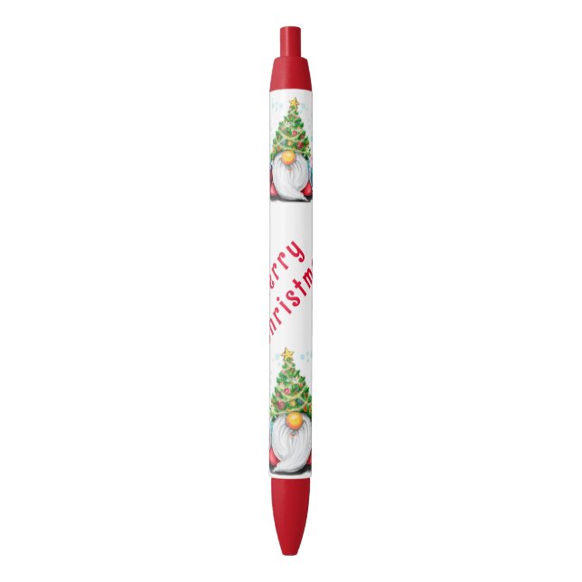 Bleu Christma Gnome avec stylo cadeau pour vous (devant Vertical)
