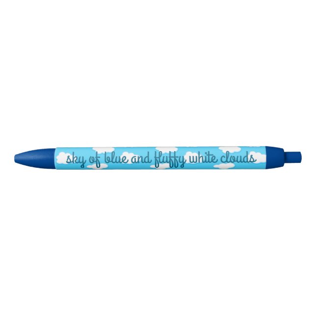 Bleu ciel de nuages bleus et blancs moelleux - stylo (Devant)