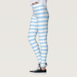 Bleu ciel et blanc Horizontal Été Grille Leggings<br><div class="desc">Vous regardez nos jambes horizontales d'été bleu et blanc ciel doux pour les femmes. Ceux-ci sont parfaits pour votre entraînement avec un tee blanc simple,  mais aussi pour la paire avec une tunique blanche à porter et autour,  courir des courses ou même rencontrer votre bestie pour le déjeuner.</div>