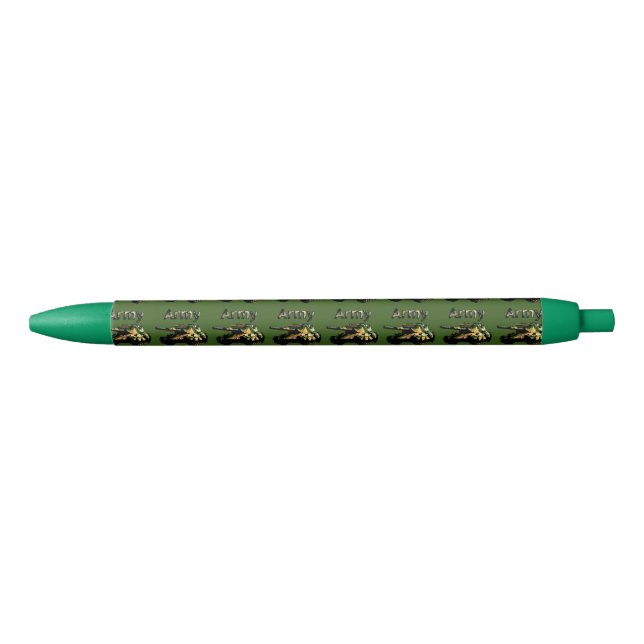 Bleu Citerne de l'Armée verte, stylo d'encre bleue (Devant)