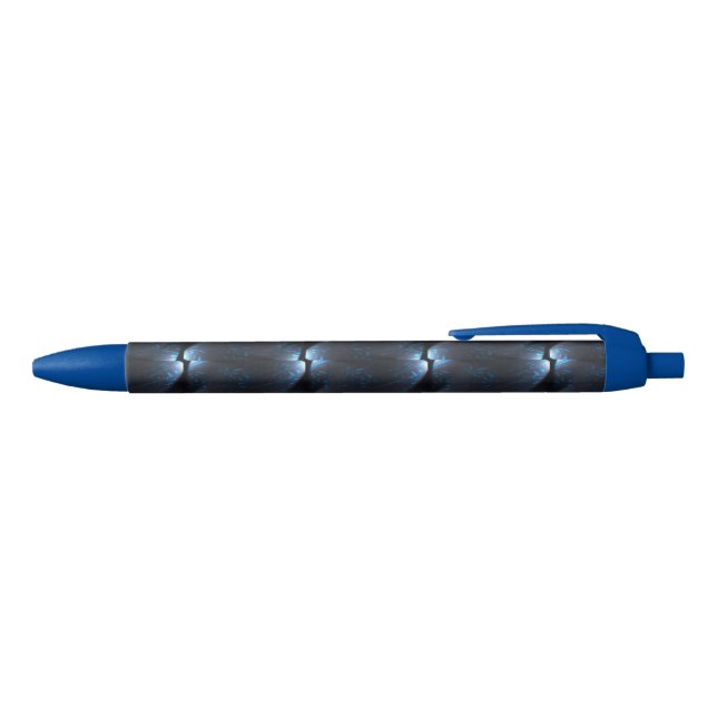 bleu clair Abstrait sur les stylos carrelés noirs (Haut)