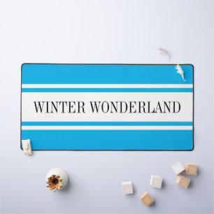 Bleu clair Blancs HIVER WONDERLAND Texte