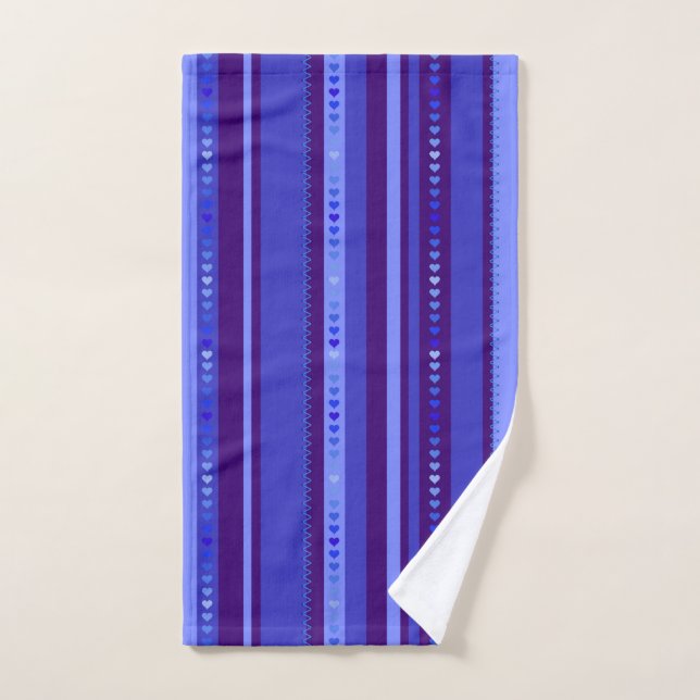 Bleu clair et foncé (Serviette à main)