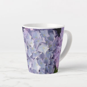 Bleu clair et rose Hydrangea Latte Mug