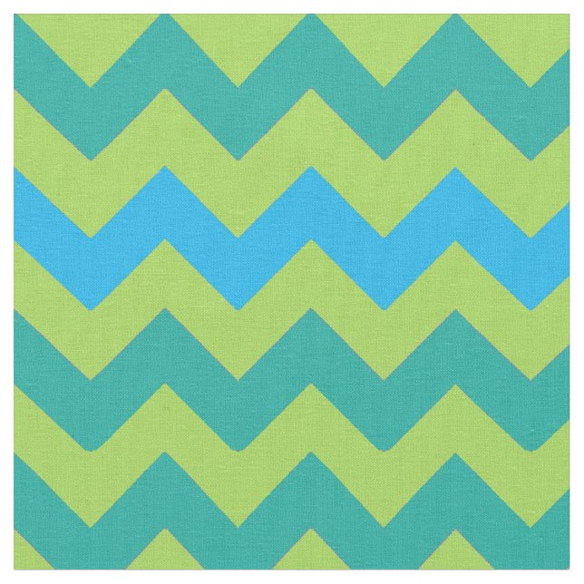 Bleu clair et tissu vert Chevrons (Fermer)