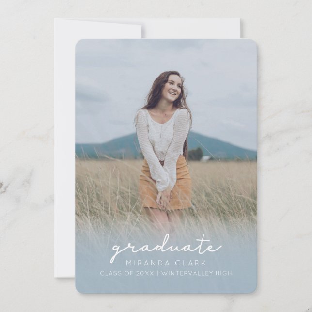 Bleu clair faire-part (Devant)