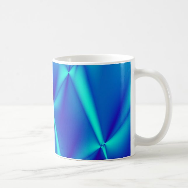 Bleu clair Fractale café Mug (Droite)