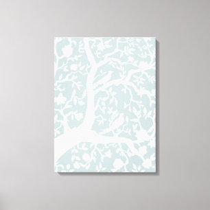 Bleu clair Grande Chinoiserie toile d'art
