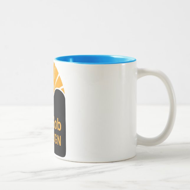 Bleu clair Mug à deux tons 15 oz (Droit)