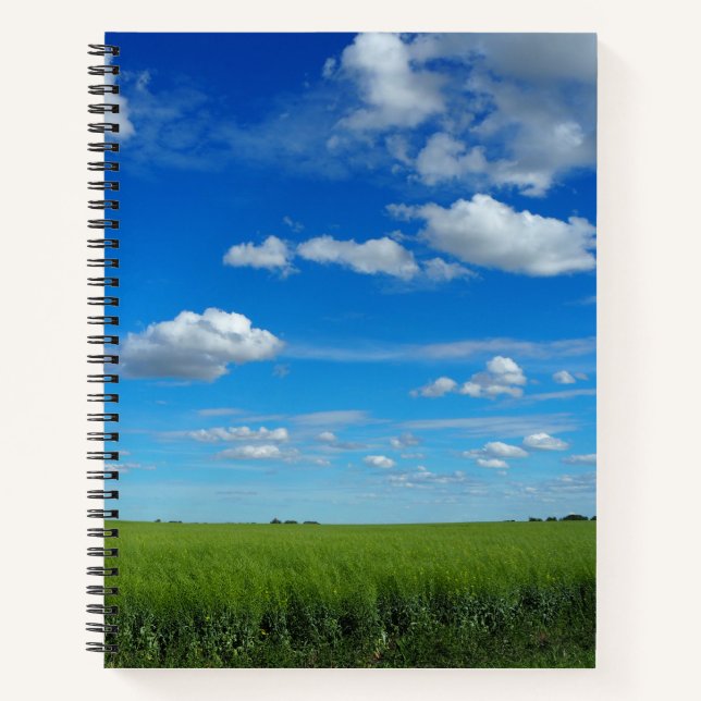 Bleu clair Prairie Sky photo Carnet spiral (Devant)