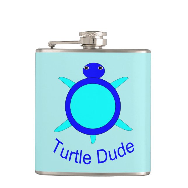 Bleu clair Turtle Dude Flacon (Devant)