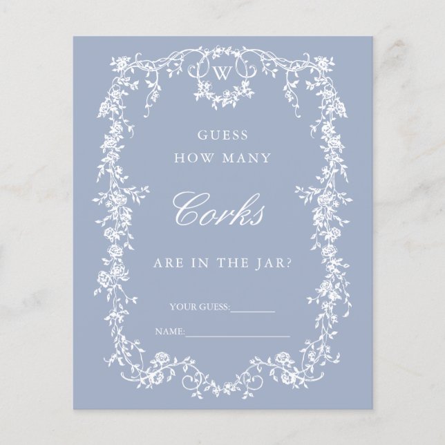 Bleu Classique Français 'Devinez Combien De' Jeux  (Devant)