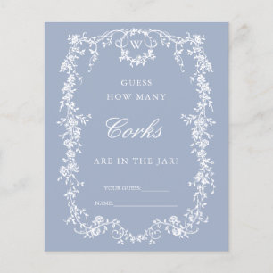 Bleu Classique Français 'Devinez Combien De' Jeux 