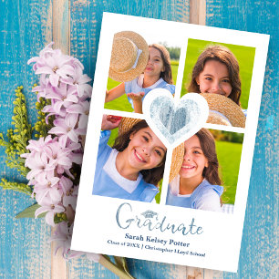 Bleu Coeur tendance Tous les diplômes 4 Photos