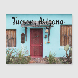 Bleu coloré Maison du sud-ouest Tucson, Arizona