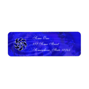 Bleu comme étiquettes de adresse de mer