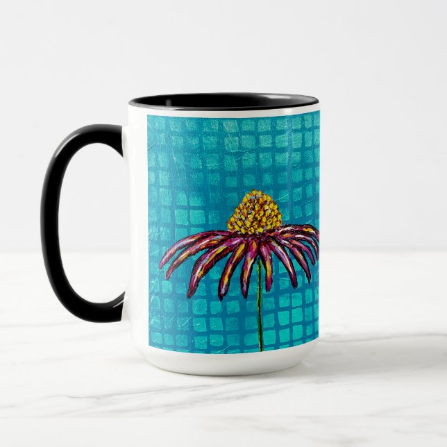 Bleu Coneflower mug (Gauche)