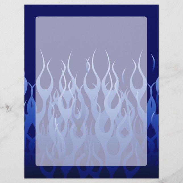 Bleu cool sur Blue Racing Flames (Devant)