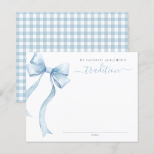 Bleu Coquette Bow Baby shower Tradition enfantine