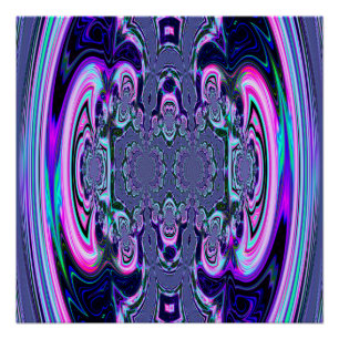 Bleu Cosmic Spectaculaire Poster Parfait