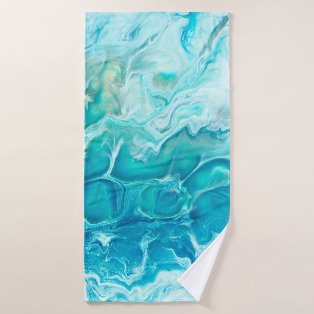 Bleu créatif abstrait main peint arrière - plan, m (Serviette de bain)