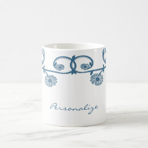 Bleu Daisy Vine café Mug