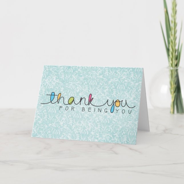 Bleu Damas Merci D'Être Vous (Devant)