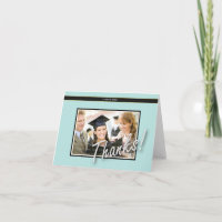 Bleu de carte de remerciements d'image de diplômé