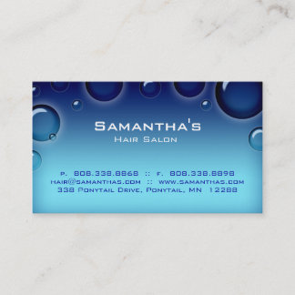 Bleu de carte de rendez-vous de spa de salon de
