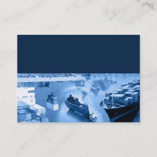 Bleu de carte de visite de modèle de logistique de
