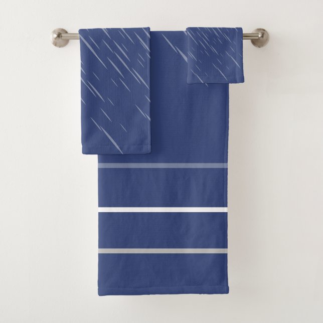 Bleu de la marine de pluie, Motif des rayures (En situation)